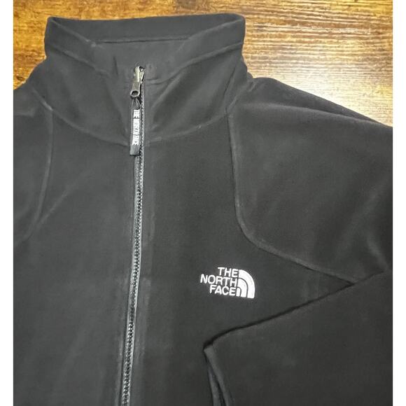 North Face Jacket Mens Large Black Wind Pro Polartec Fleece Full Zip Outdoor - Picture 1 of 9